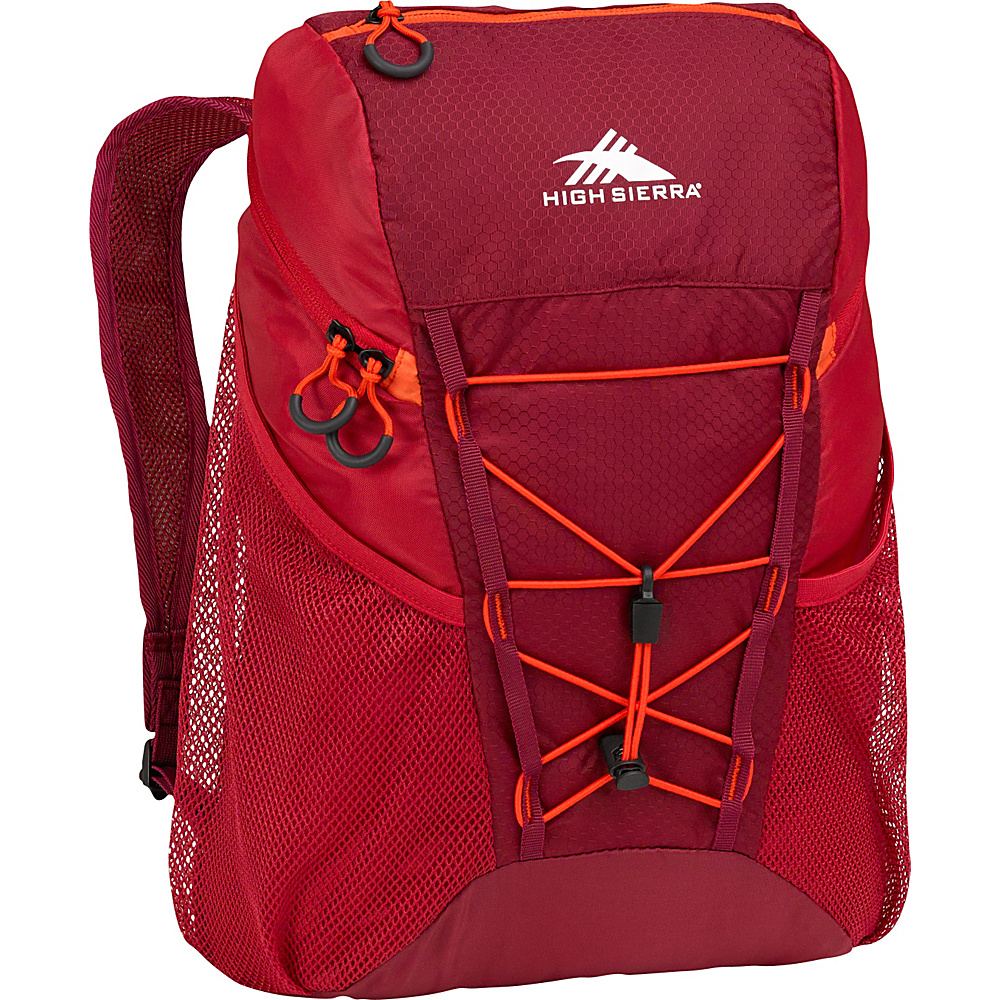 High Sierra 18L Packable Sport Backpack BRICK RED CARMINE RED LINE High Sierra Lightweight packable expandable bags