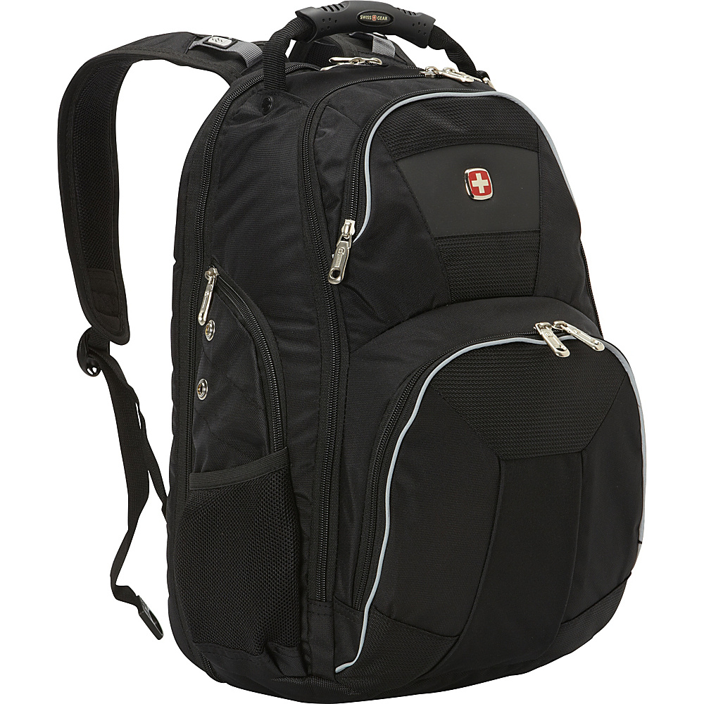 SwissGear Travel Gear ScanSmart Backpack 1696 Black Grey SwissGear Travel Gear Business Laptop Backpacks