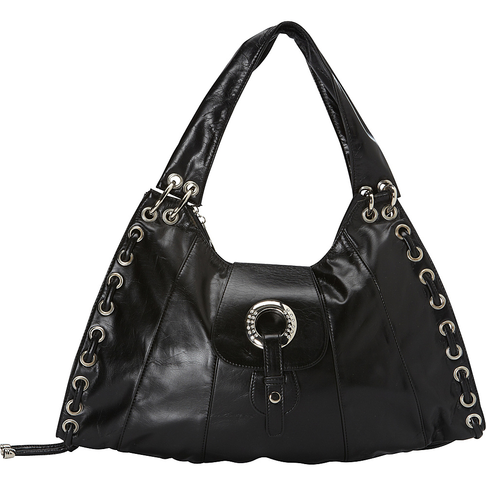 Donna Bella Designs Rubi Shoulder Bag Black Donna Bella Designs Manmade Handbags