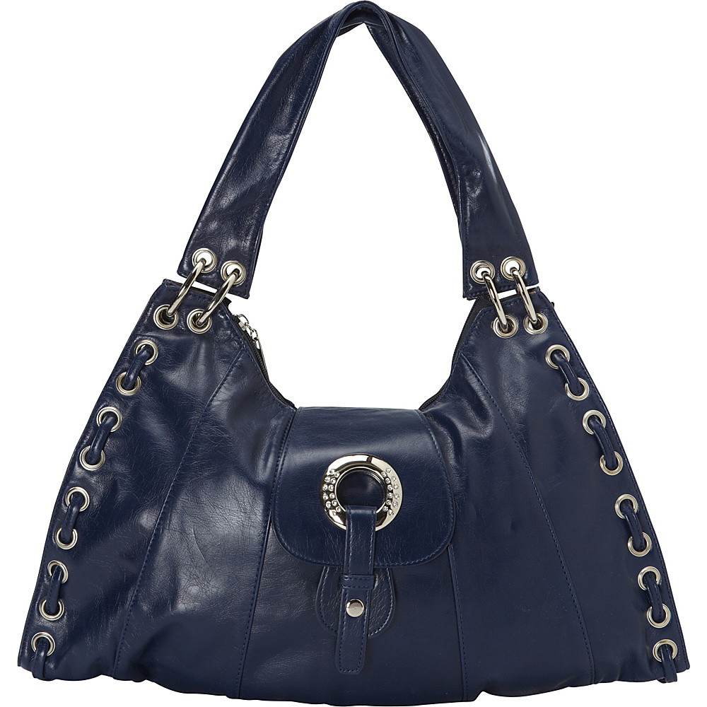 Donna Bella Designs Rubi Shoulder Bag Blue Donna Bella Designs Manmade Handbags
