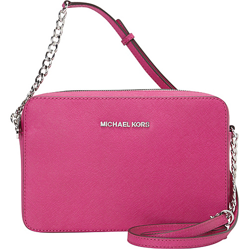MICHAEL Michael Kors Jet Set Large E/W Crossbody Fuschia - MICHAEL Michael Kors Designer Handbags