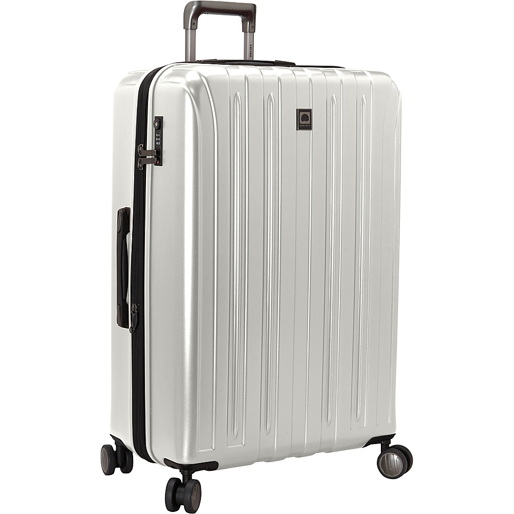 Delsey Helium Titanium 29 Spinner Trolley Silver Delsey Hardside Checked