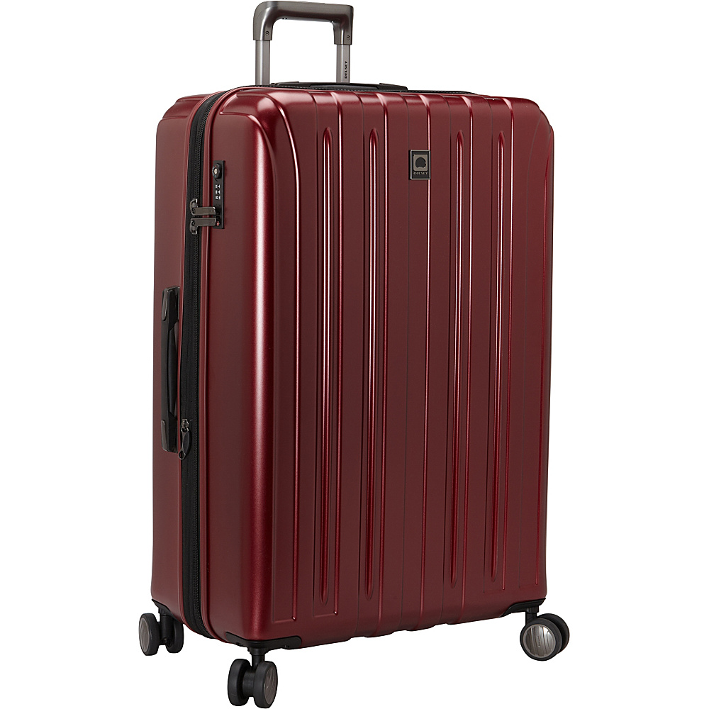 Delsey Helium Titanium 29 Spinner Trolley Black Cherry Delsey Hardside Checked