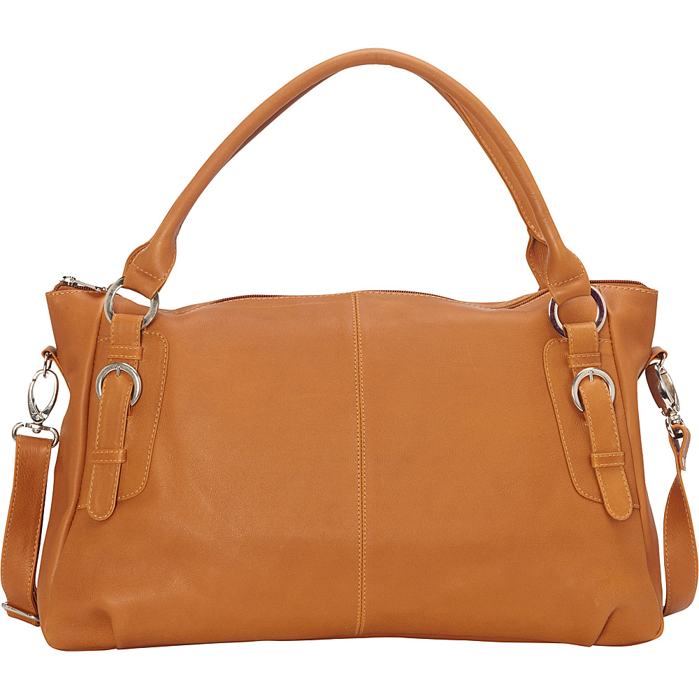 Piel Large Convertible Satchel Handbag Honey Piel Leather Handbags
