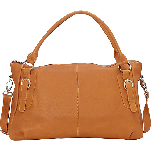 Piel Large Convertible Satchel Handbag Honey - Piel Leather Handbags