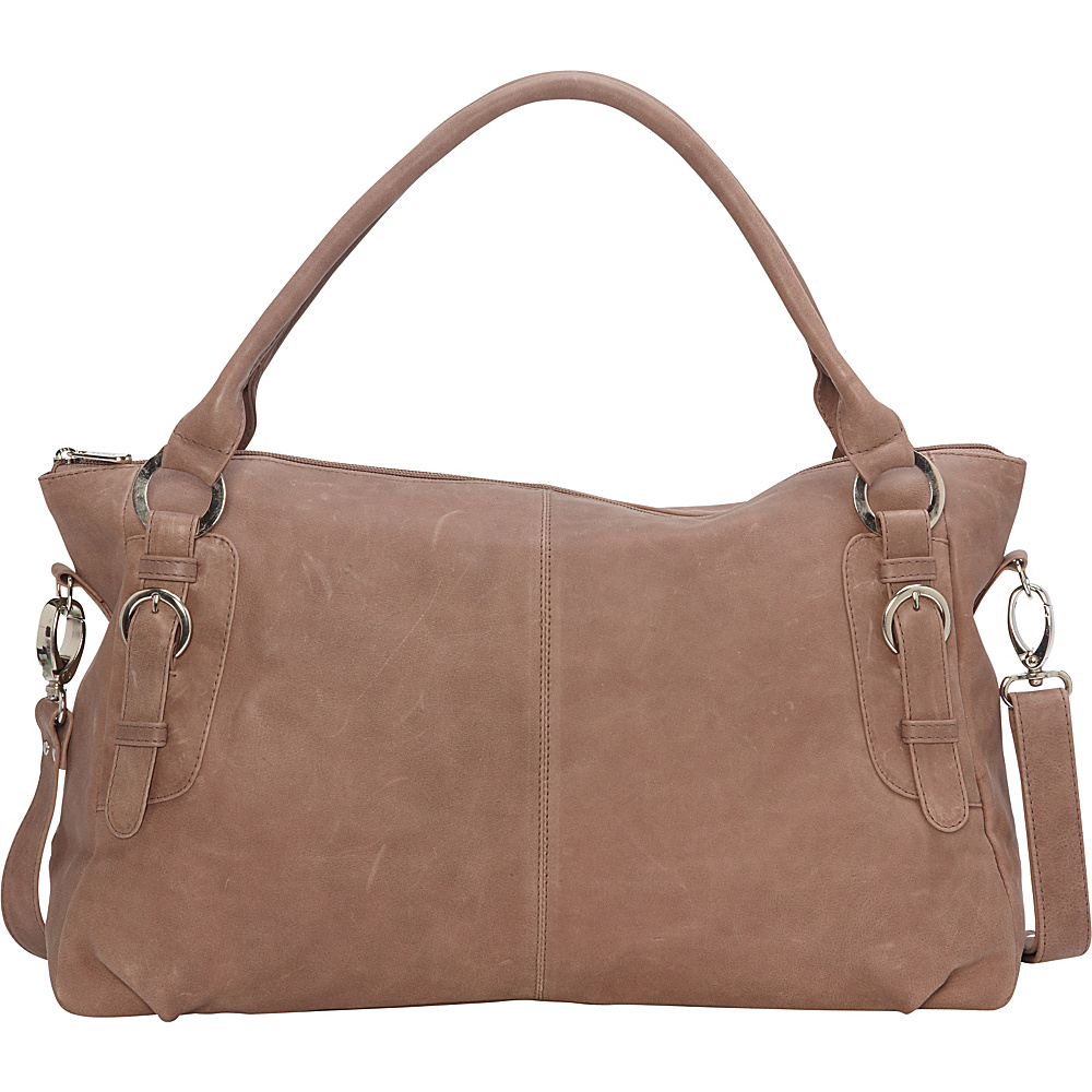 Piel Large Convertible Satchel Handbag Toffee Piel Leather Handbags