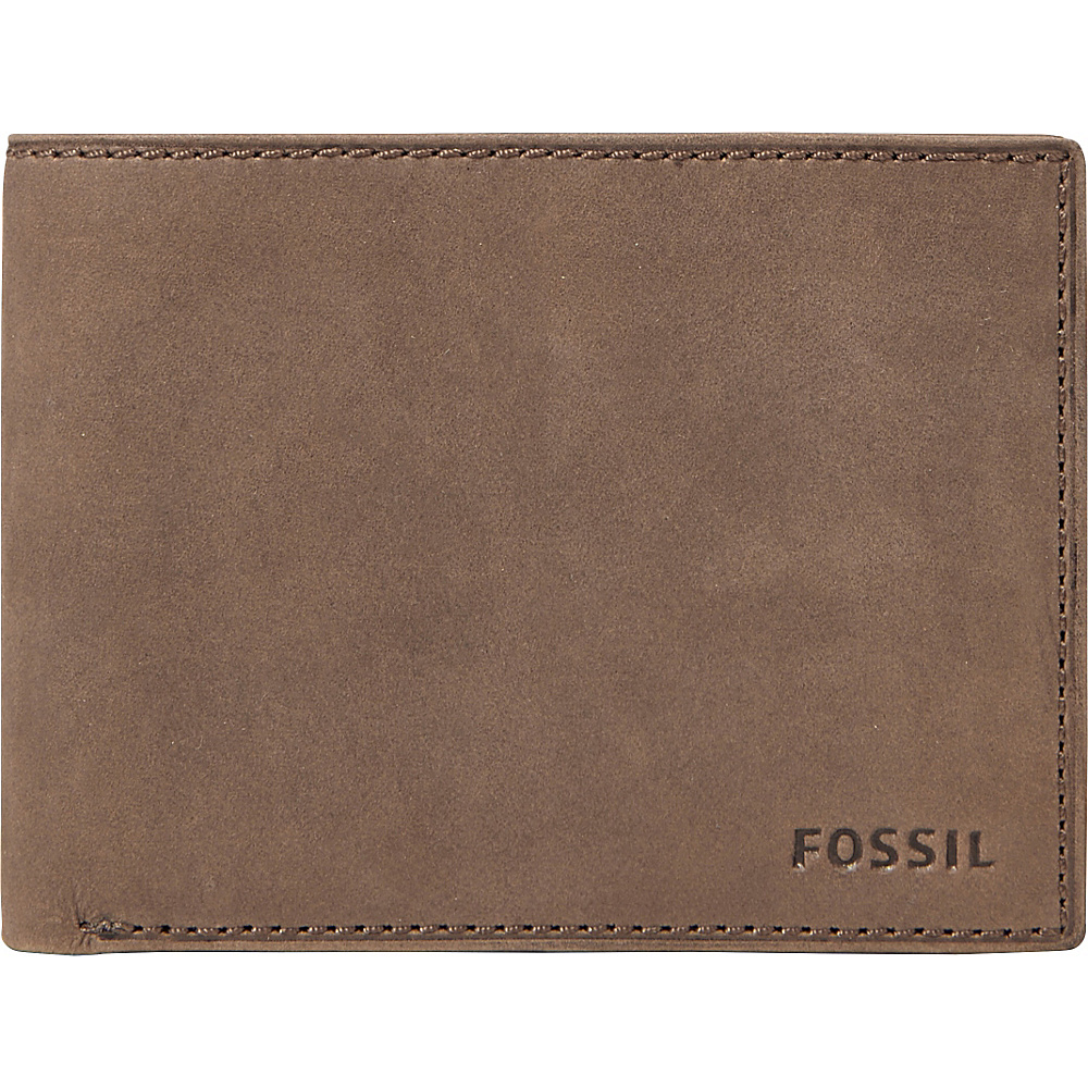 Fossil Nova Slim L zip Bifold Brown Fossil Men s Wallets