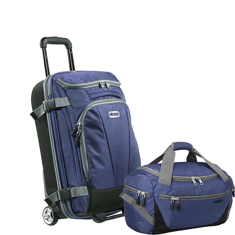 eBags Value Set TLS Companion Duffel TLS Mini 21 Wheeled Duffel Blue Yonder eBags Luggage Sets