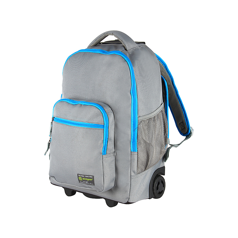 ecogear Rolling Dhole Laptop Backpack Grey Blue ecogear Rolling Backpacks