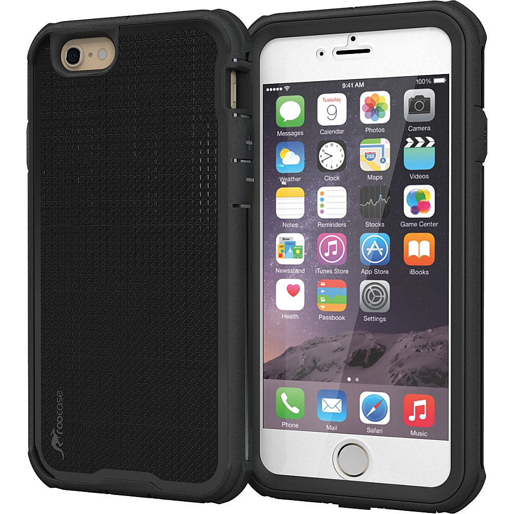 rooCASE VersaTough Heavy Duty PC TPU Armor Case Cover for Apple iPhone 6 6s Black rooCASE Personal Electronic Cases