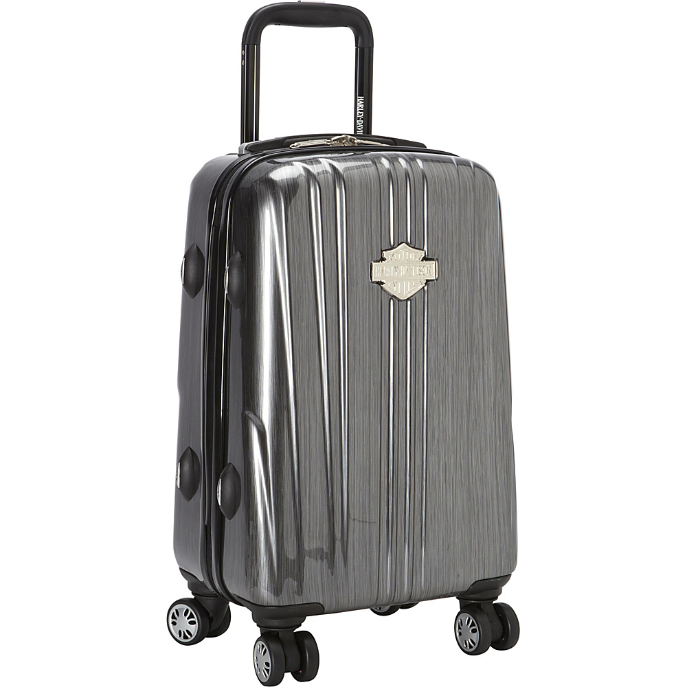 Harley Davidson by Athalon 18 Molded Carryon with Spinners Steel Grey Harley Davidson by Athalon Hardside Carry On