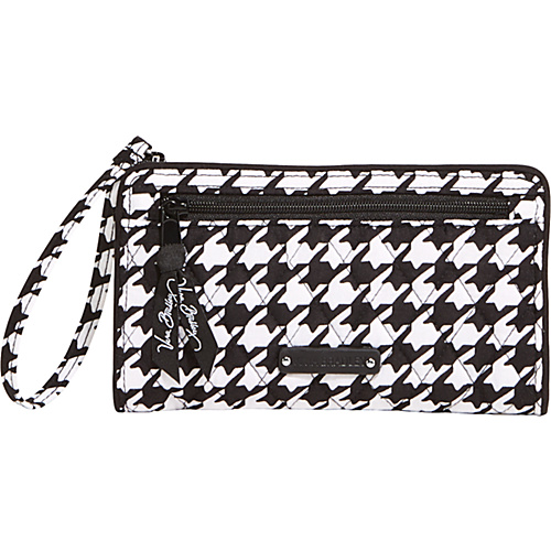 Vera Bradley Front Zip Wristlet Midnight Houndstooth - Vera Bradley Fabric Handbags