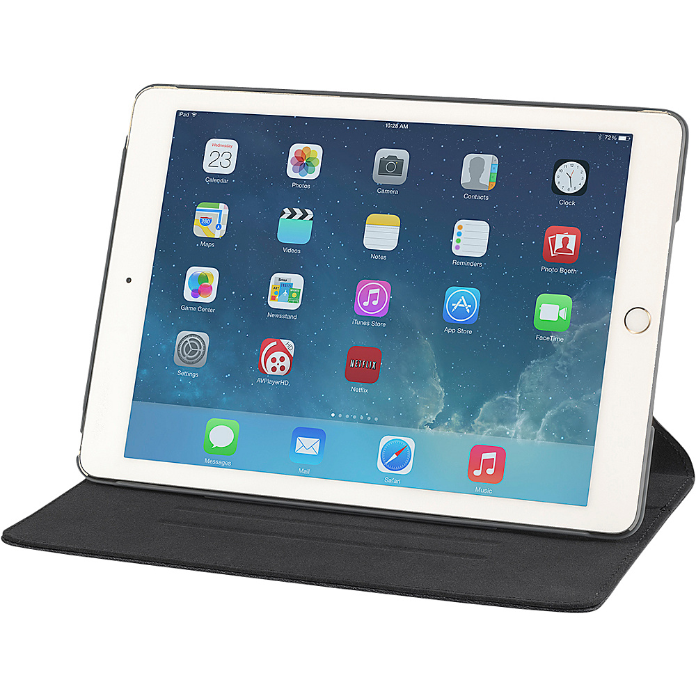 Devicewear Thin Apple iPad Air 2 Case with Six Position Flip Stand and On Off Switch Black Devicewear Electronic Cases