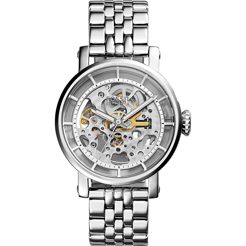 Fossil Original Boyfriend Automatic Stainless Steel Watch Silver Fossil Watches