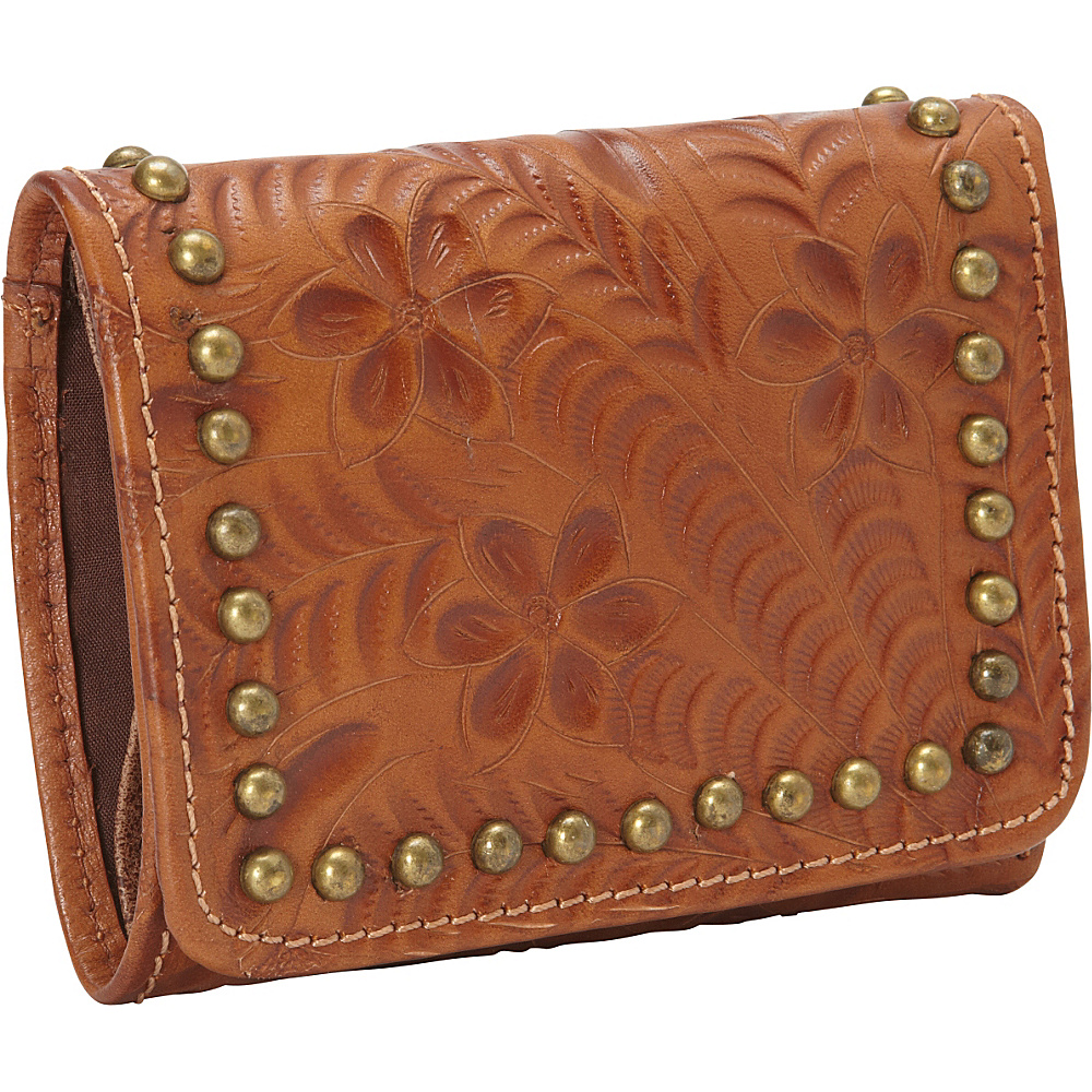 American West Shane Collection Ladies Tri fold French Wallet Golden Tan American West Women s Wallets