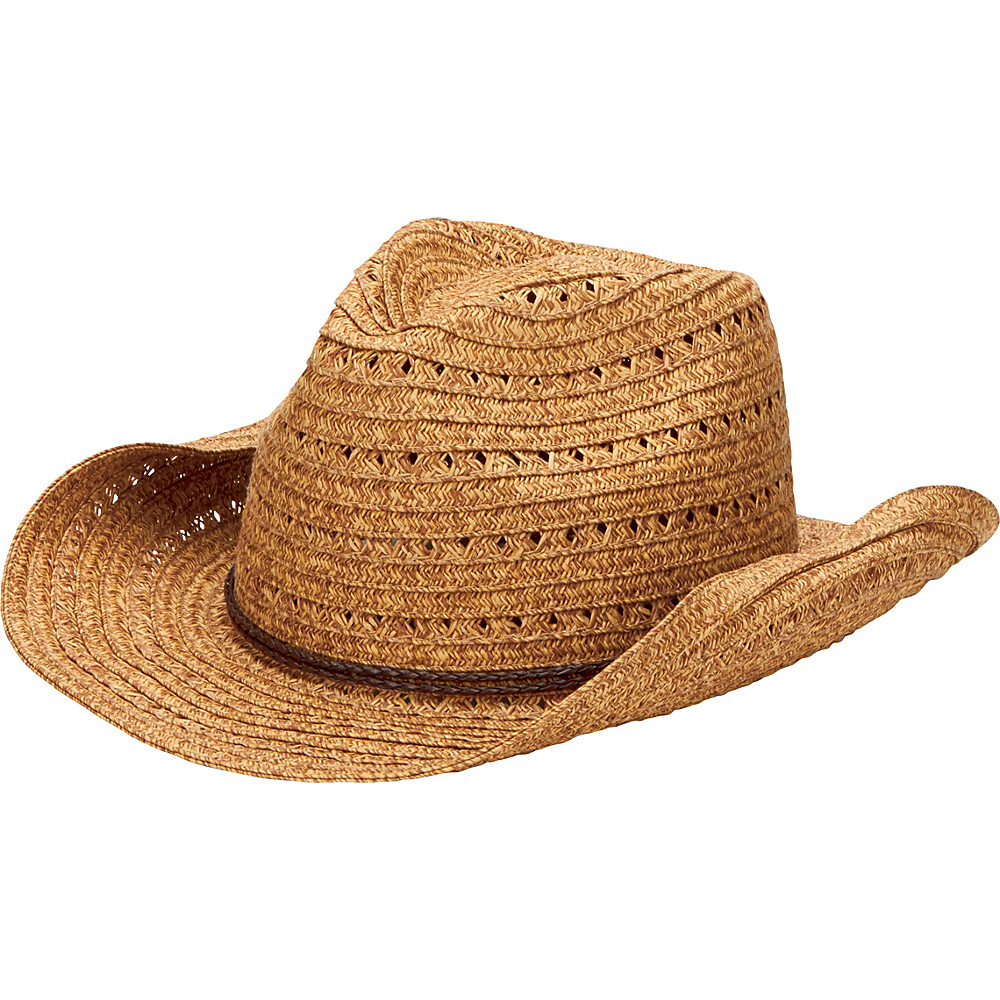 San Diego Hat Open Weave Cowboy Hat with Braided Trim Natural San Diego Hat Hats Gloves Scarves