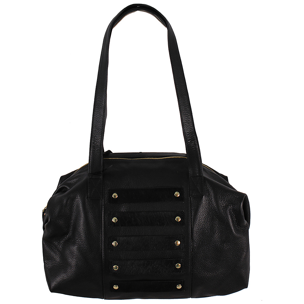 Latico Leathers Enzo Shoulder Bag Black on Black Latico Leathers Leather Handbags