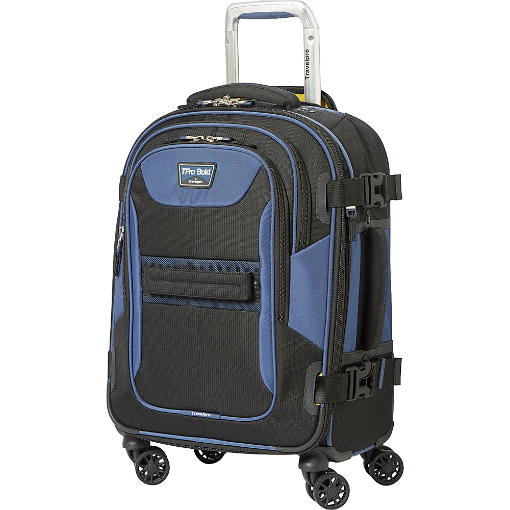 Travelpro T Pro Bold 2.0 21 Expandable Spinner Black amp; Blue Travelpro Softside Carry On