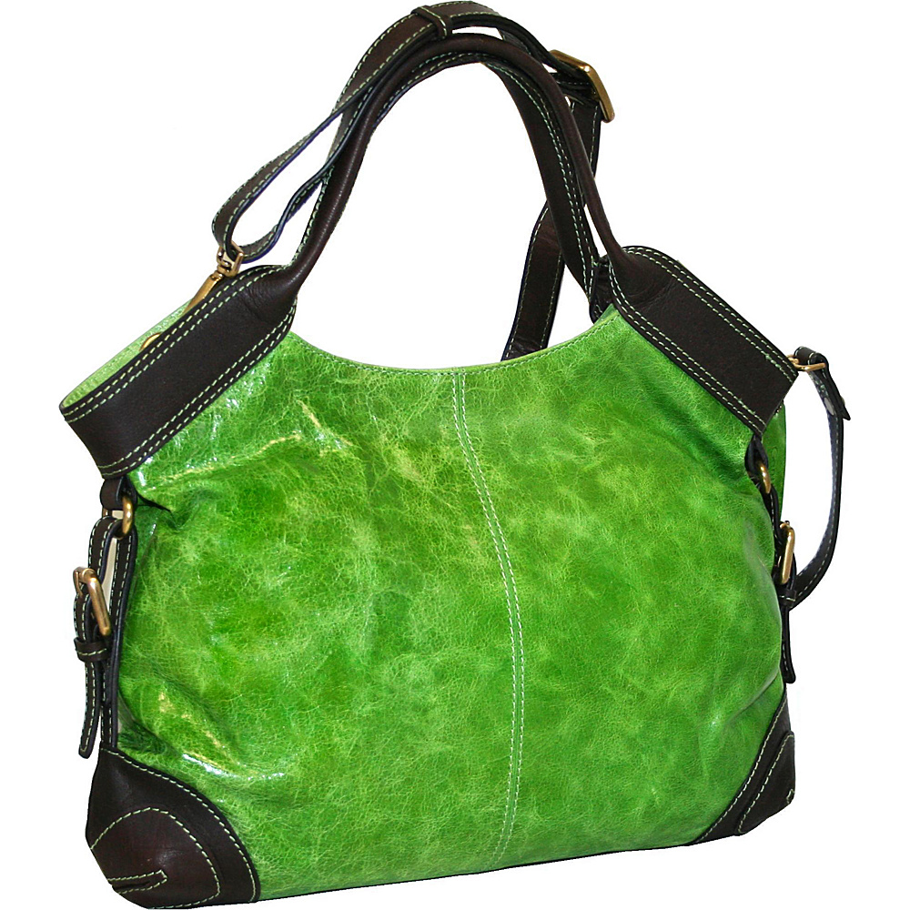 Nino Bossi Grab It Apple Green Nino Bossi Leather Handbags