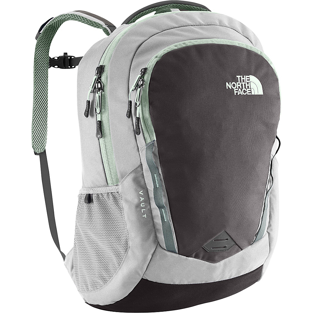 The North Face Women s Vault Laptop Backpack Lunar Ice Grey Subtle Green The North Face Business Laptop Backpacks