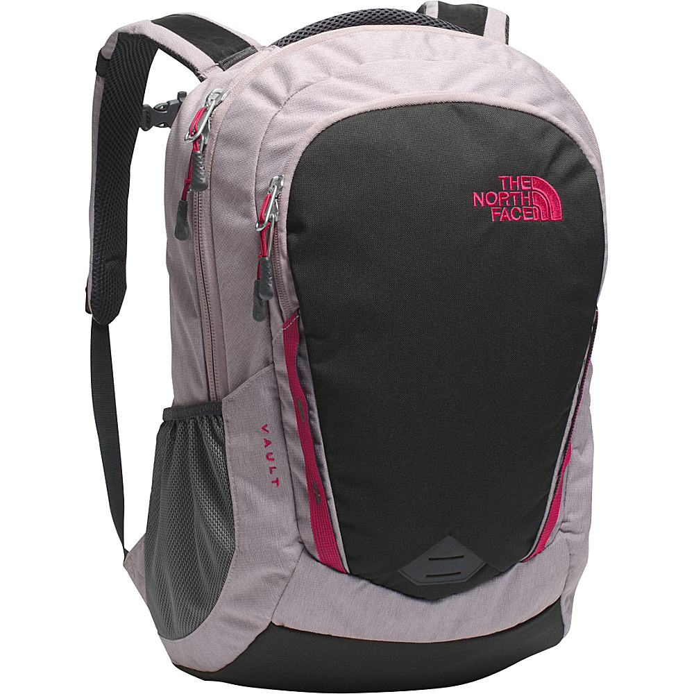 The North Face Women s Vault Laptop Backpack Quail Grey Heather Cerise Pink The North Face Business Laptop Backpacks