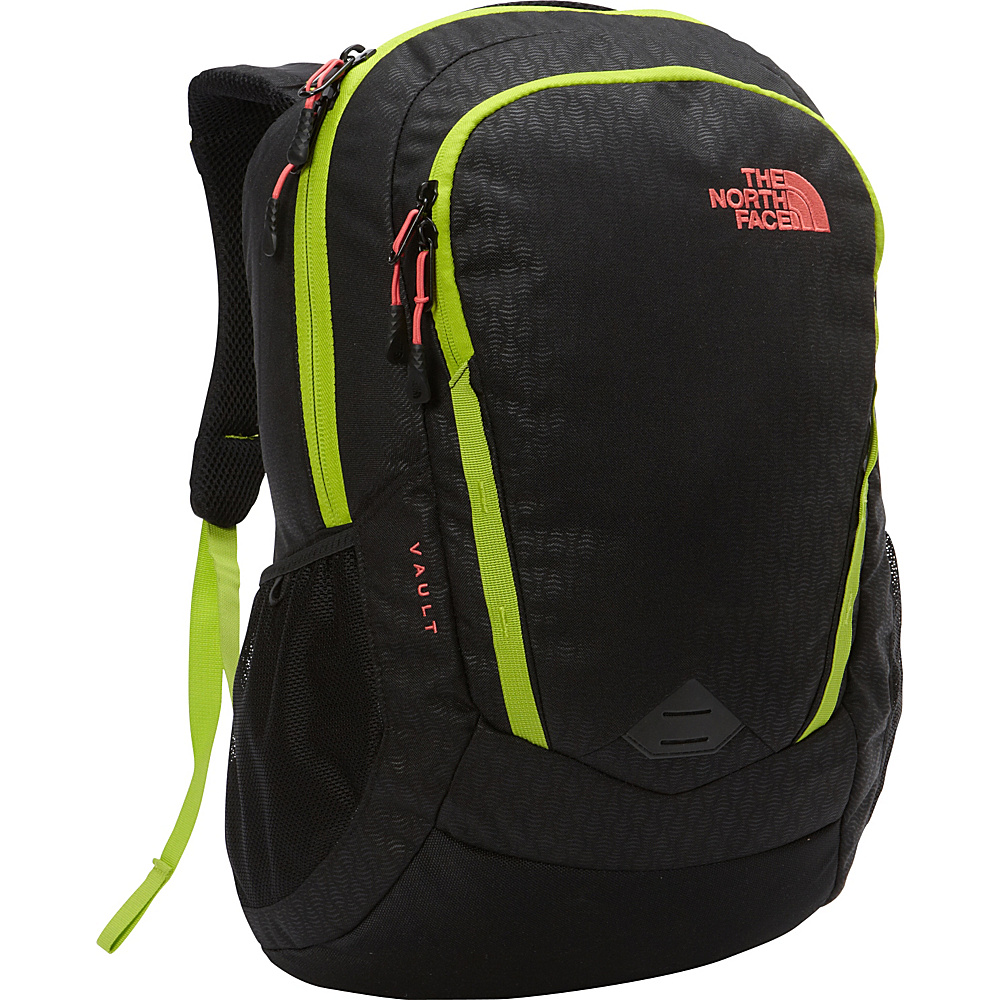The North Face Women s Vault Laptop Backpack TNF Black Emboss Calypso Coral The North Face Business Laptop Backpacks