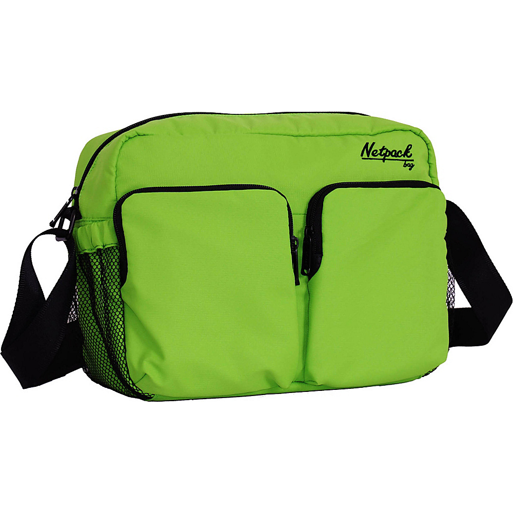Netpack Soft Lightweight Compact Travel Shoulder Bag with RFID Pocket Green Netpack Other Men s Bags