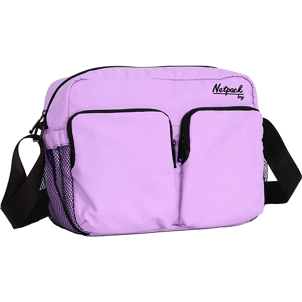 Netpack Soft Lightweight Compact Travel Shoulder Bag with RFID Pocket Purple Netpack Other Men s Bags