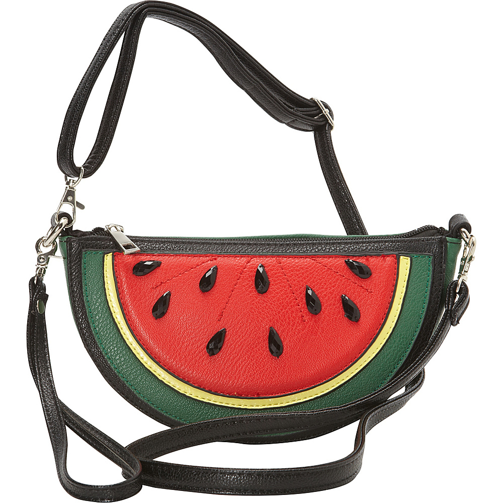 Ashley M Watermelon Slice Crossbody Bag Green Ashley M Manmade Handbags
