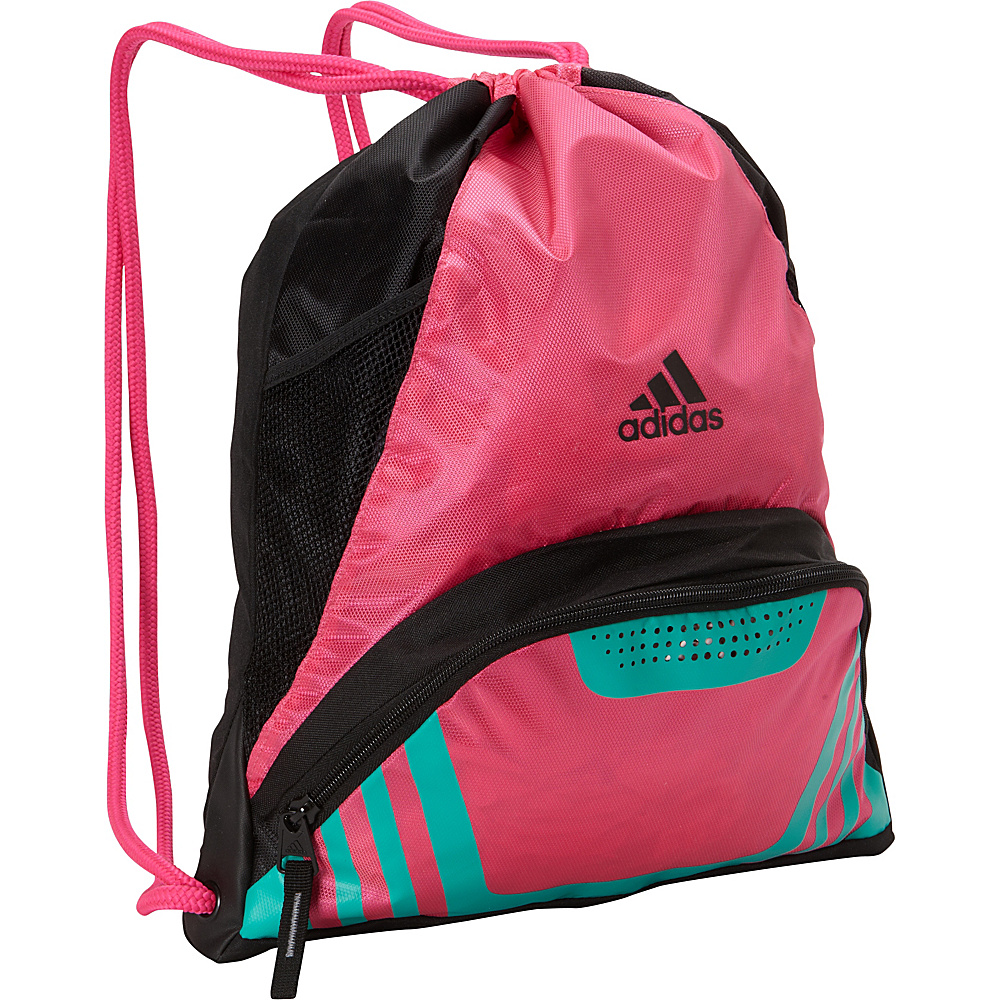 adidas Team Speed II Sackpack Shock Pink Shock Mint adidas School Day Hiking Backpacks