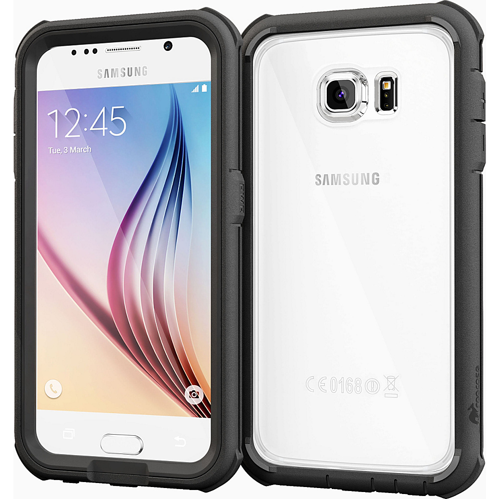 rooCASE Samsung Galaxy S6 Glacier Tough Case Full Body Armor Cover Black rooCASE Electronic Cases