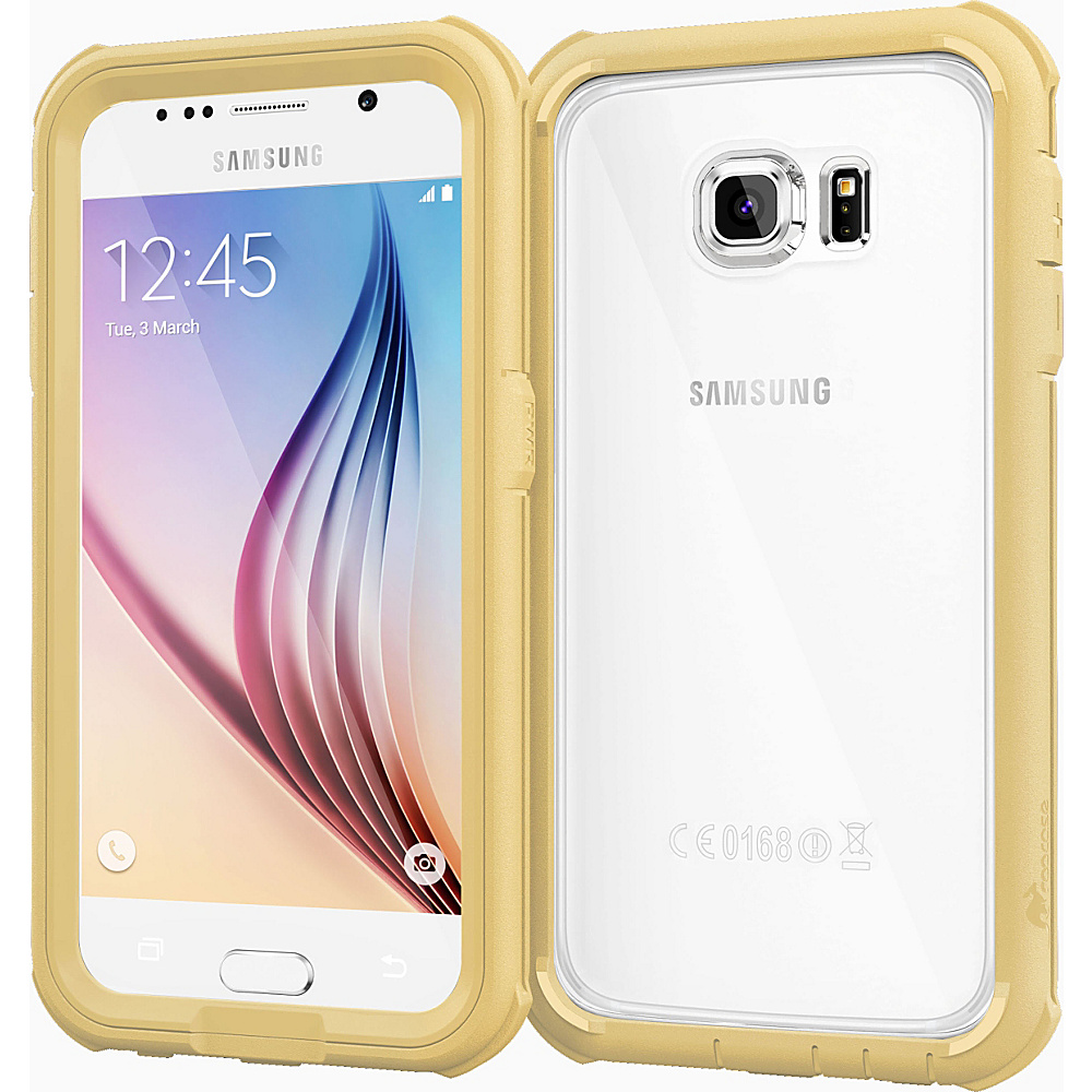 rooCASE Samsung Galaxy S6 Glacier Tough Case Full Body Armor Cover Fossil Gold rooCASE Electronic Cases