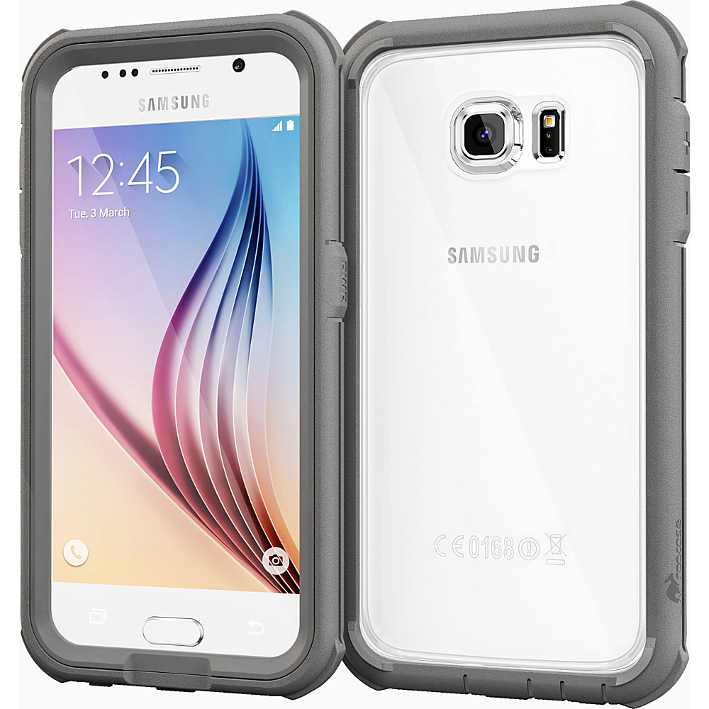 rooCASE Samsung Galaxy S6 Glacier Tough Case Full Body Armor Cover Gray rooCASE Electronic Cases
