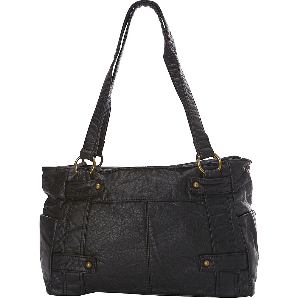 Ampere Creations The Emma Tote Black Ampere Creations Manmade Handbags