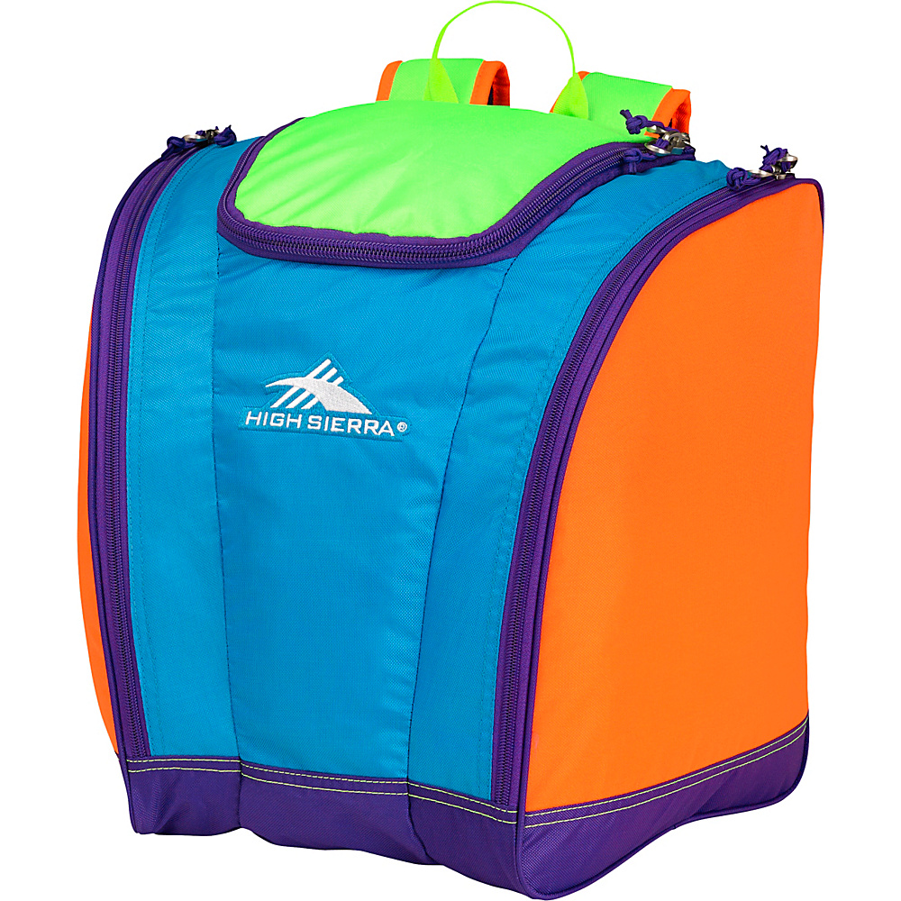 High Sierra Junior Trapezoid Boot Bag Neon Colorblock High Sierra Ski and Snowboard Bags