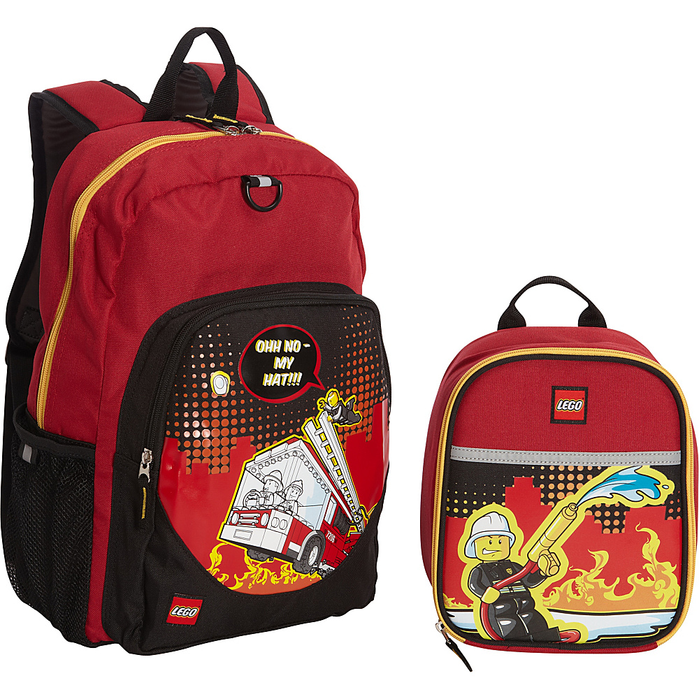 LEGO Fire City Nights Backpack Fire City Nights Lunch Bag RED LEGO Everyday Backpacks