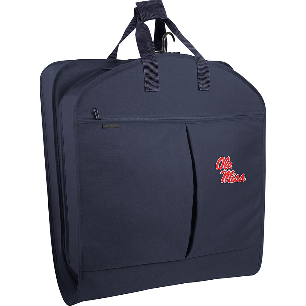 Wally Bags Ole Miss Rebels 40 Suit Length Garment Bag with Two Pockets Navy Wally Bags Garment Bags