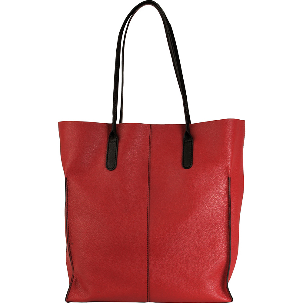 Hadaki Market Tote Deep Red Hadaki Leather Handbags