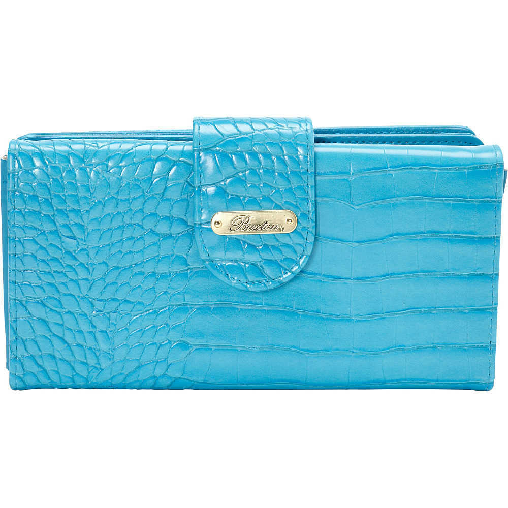 Buxton Nile Exotics Go To Superwallet Exclusive Olympian Blue Exclusive Color Buxton Women s Wallets