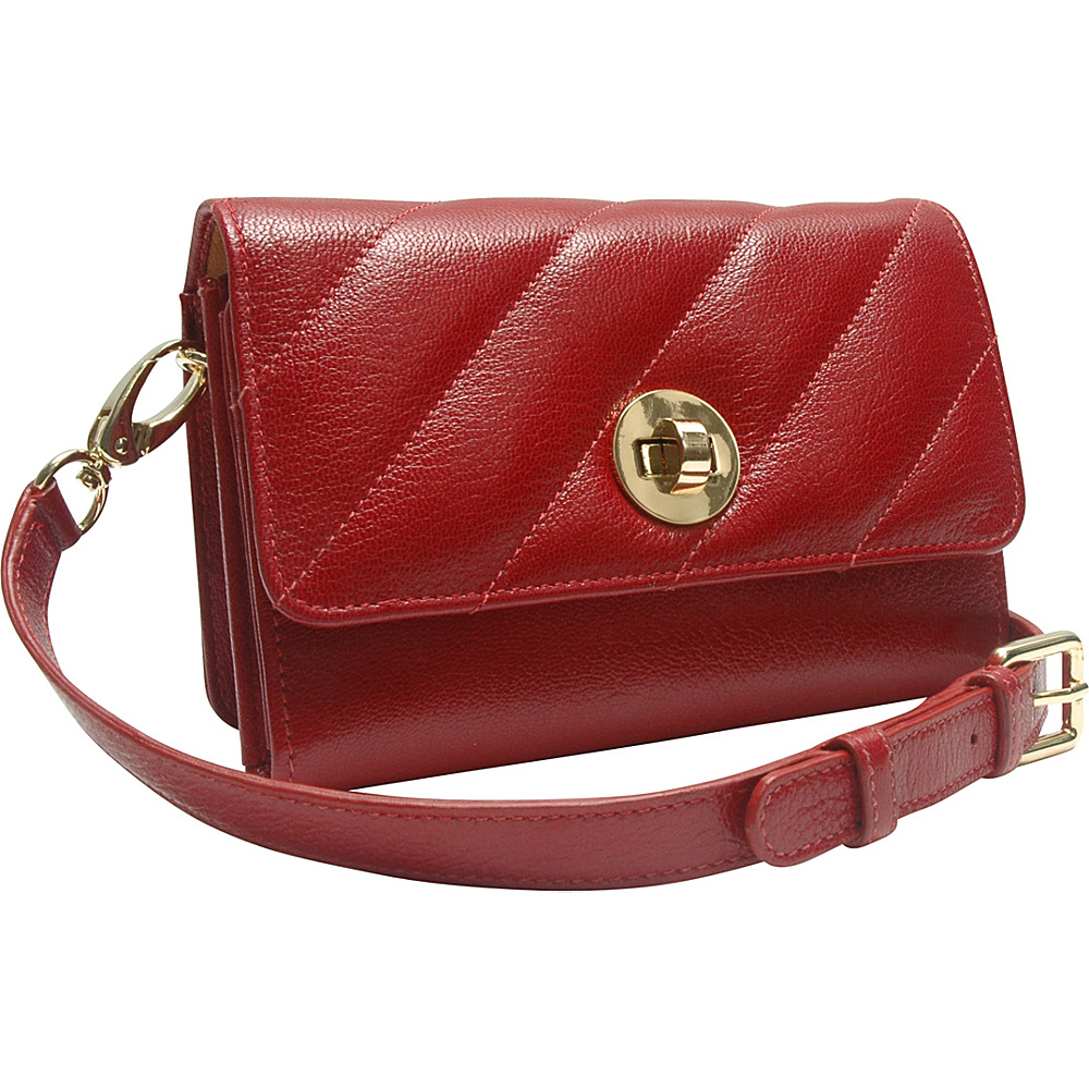 TUSK LTD Kiyomi Josie Flapover Mini Bag Red TUSK LTD Leather Handbags