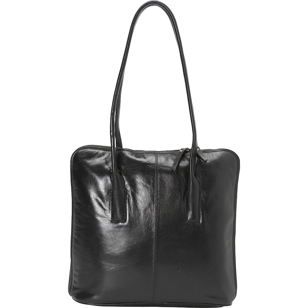 Latico Leathers Pascal Shoulder Bag Black Latico Leathers Leather Handbags