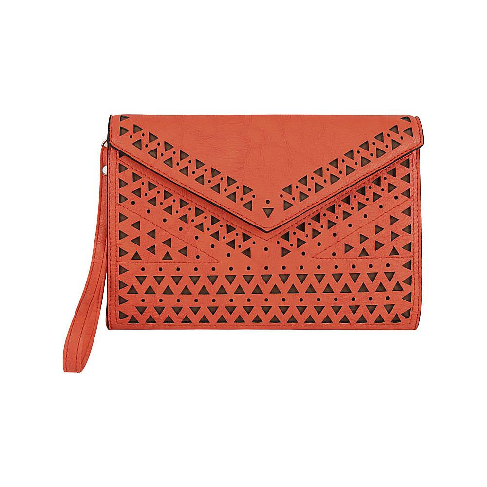 Melie Bianco Quincy Clutch Orange Melie Bianco Manmade Handbags