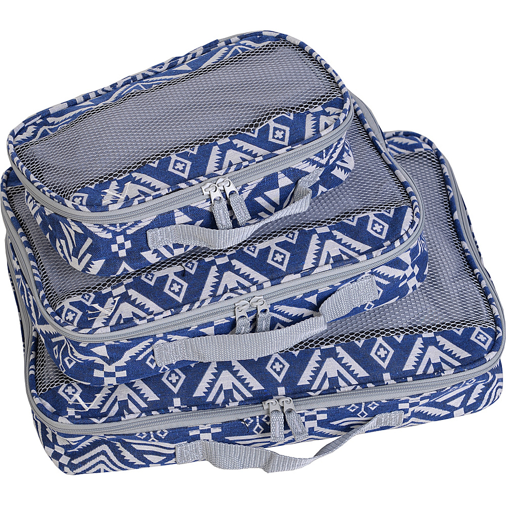 American Flyer Aztec 3pc Set Perfect Packing System Black Blue American Flyer Travel Organizers