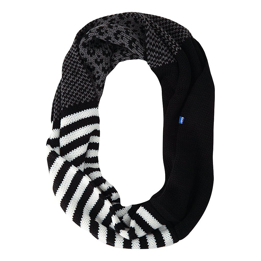 Keds Multi Pattern Infinity Scarf Black Keds Hats Gloves Scarves