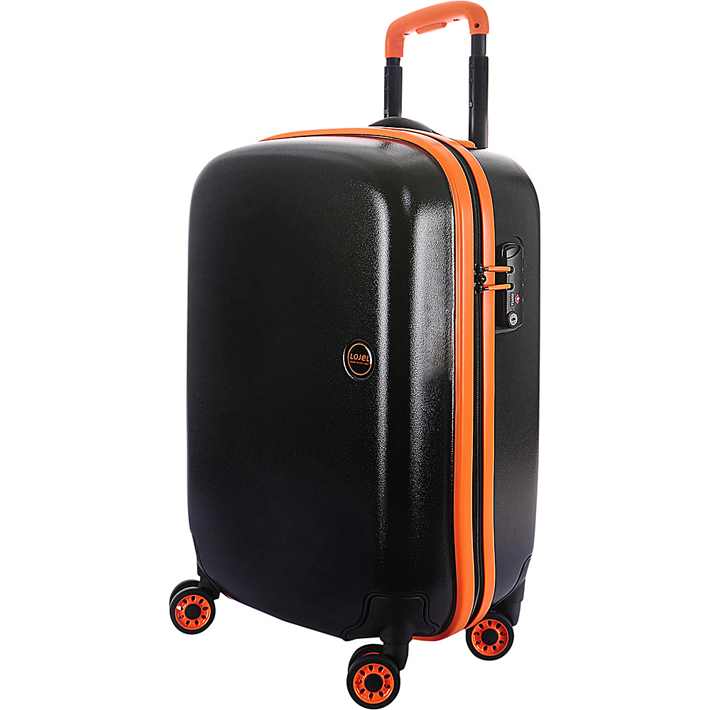 Lojel Nimbus IPX 3 Waterproof Luggage Carry On Black Orange Lojel Hardside Carry On
