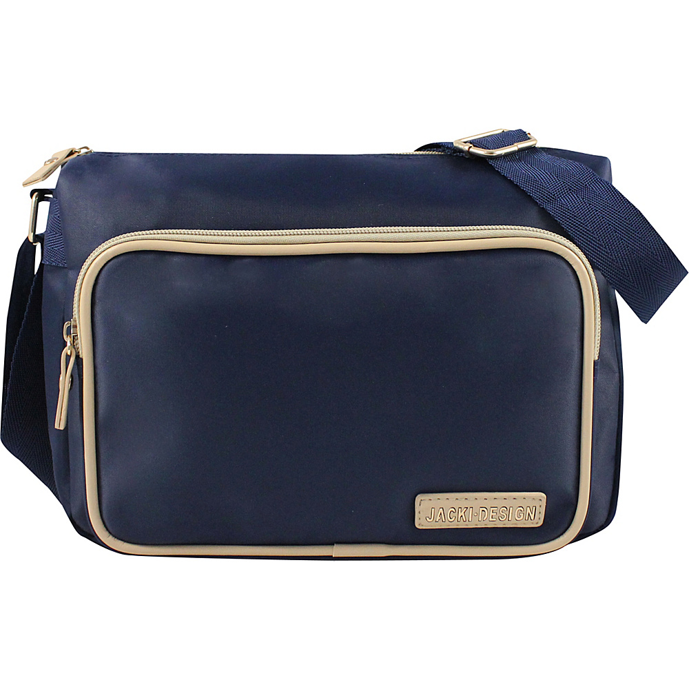Jacki Design Essential Messenger Bag Dark Blue Jacki Design Fabric Handbags