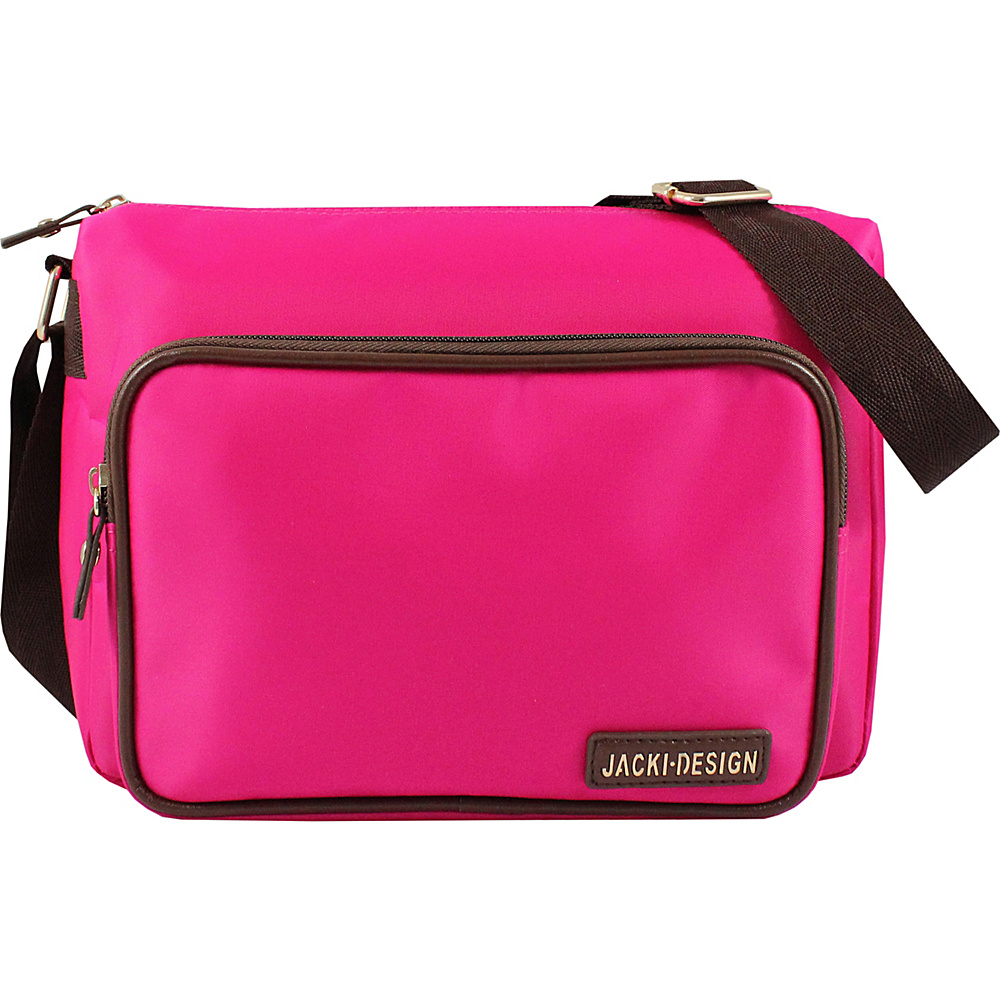 Jacki Design Essential Messenger Bag Hot Pink Jacki Design Fabric Handbags