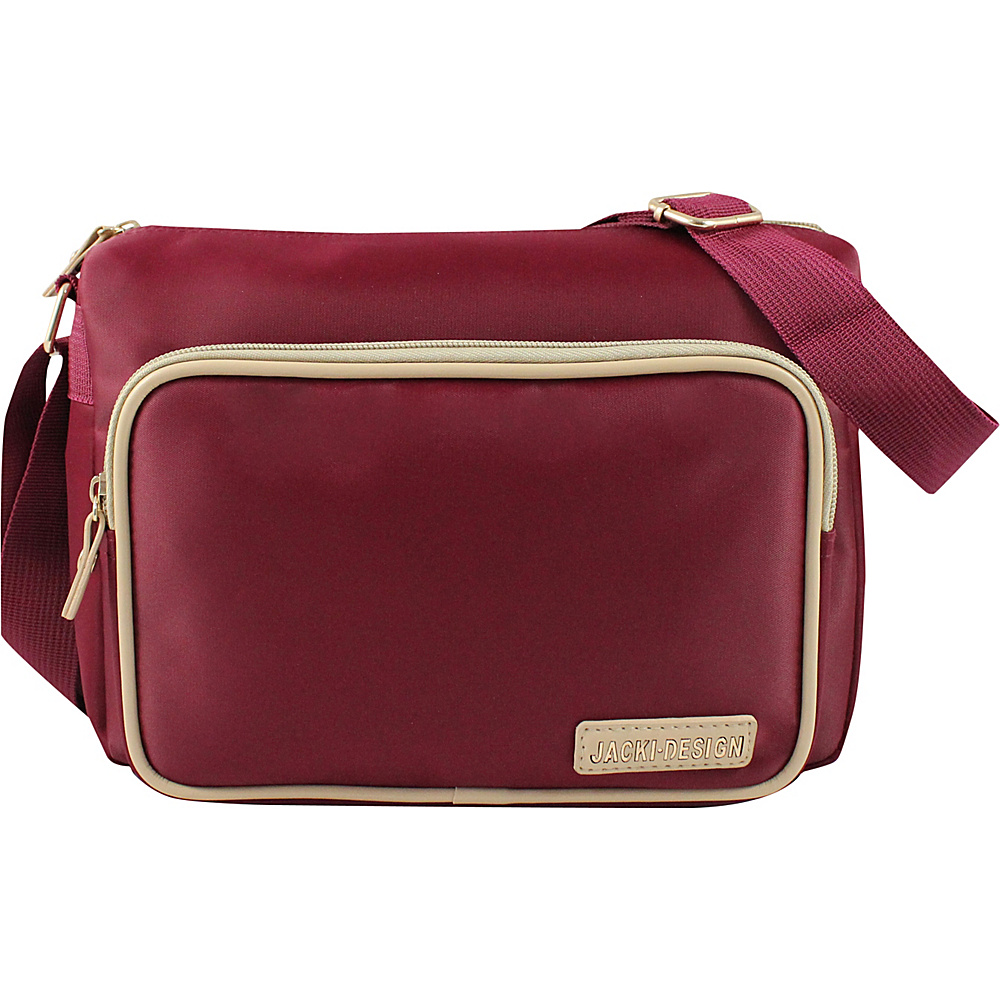 Jacki Design Essential Messenger Bag Red Jacki Design Fabric Handbags