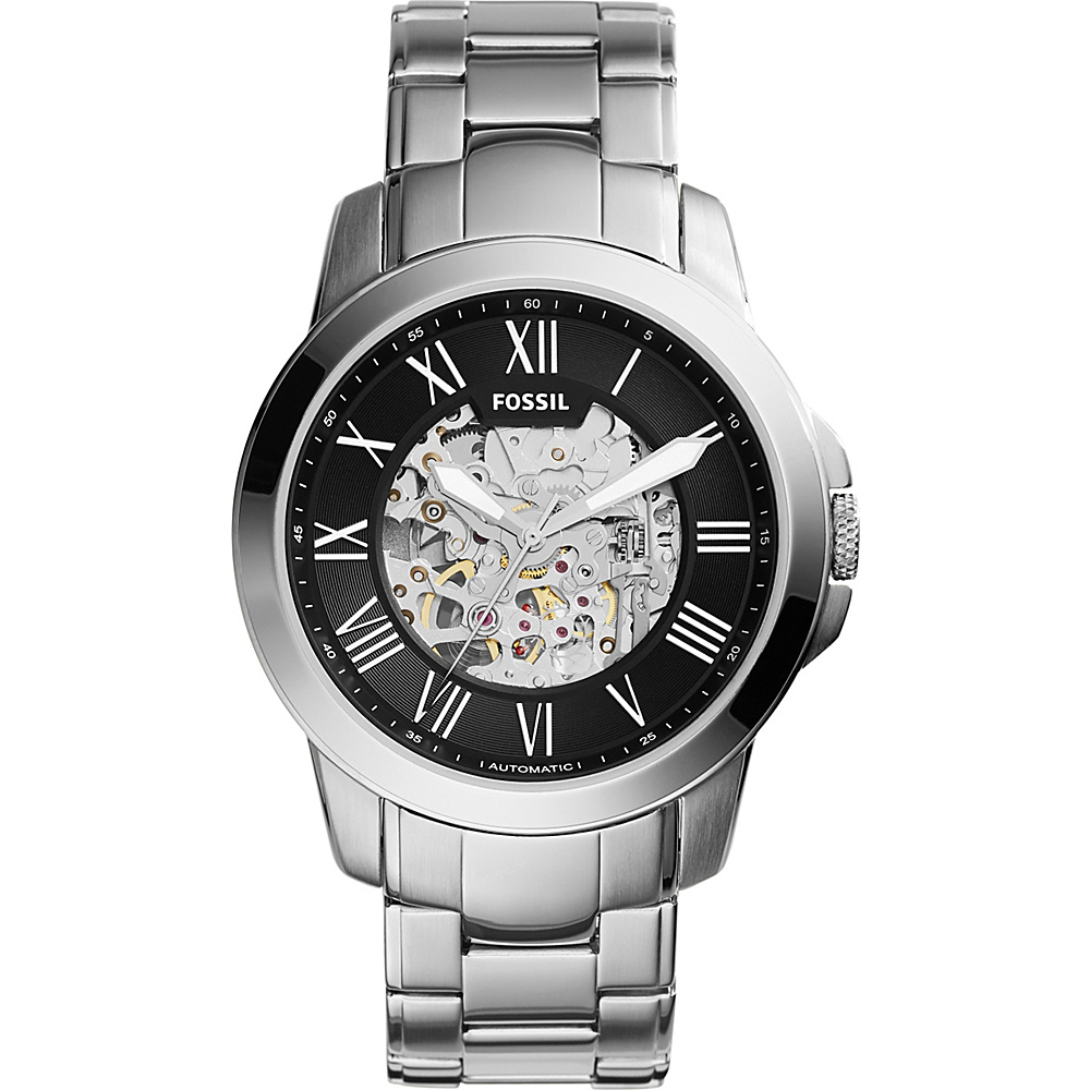 Fossil Townsman Automatic Stainless Steel Watch Silver Fossil Watches
