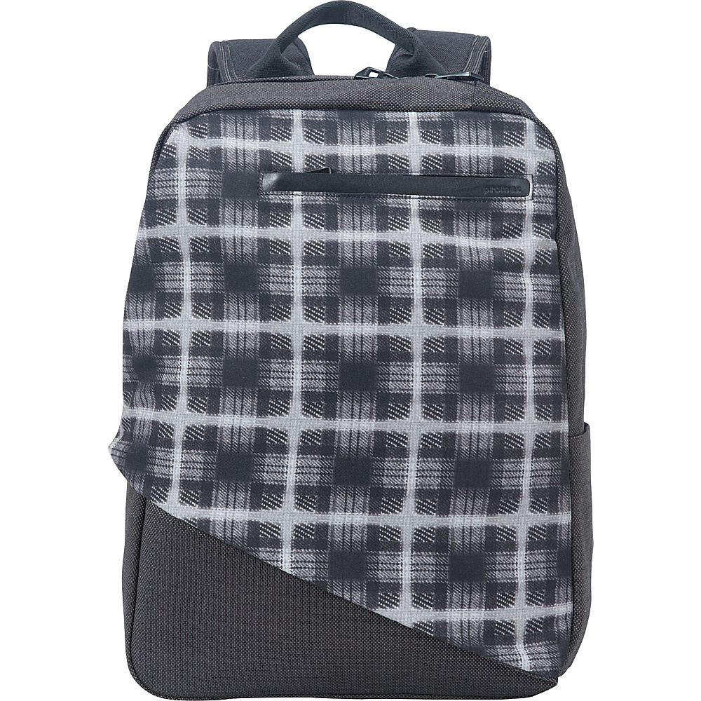 Promax Mode 13 Laptop Backpack Black Tartan Grey Promax Laptop Backpacks